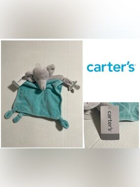 🆕CARTER’S - NWT - INFANT TEAL
BLUE ELEPHANT PLUSH SNUGGLE LOVEY BLANKET